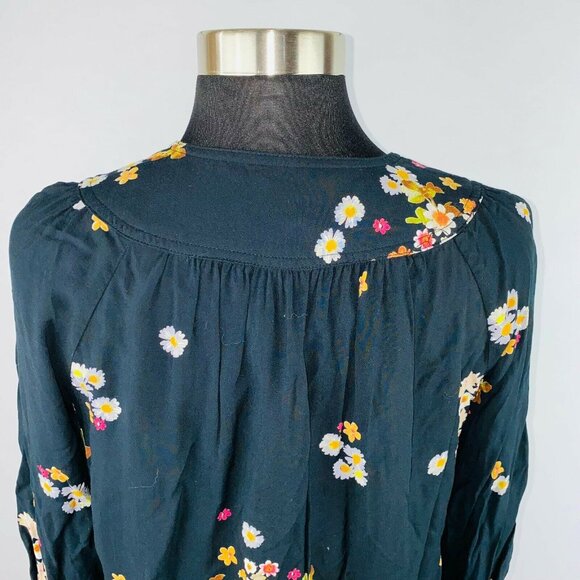 Anthropologie Maeve Womens Top XS Boho Floral Print Button Down Shirt - Picture 6 of 7